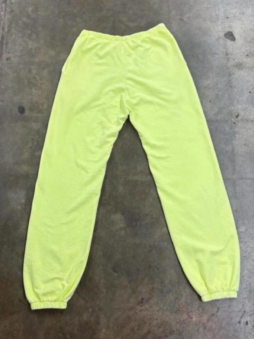 NEW YEEZY SAMPLE NEON GREEN SP-06 CUFFED SWEATPANTS SIZE 1